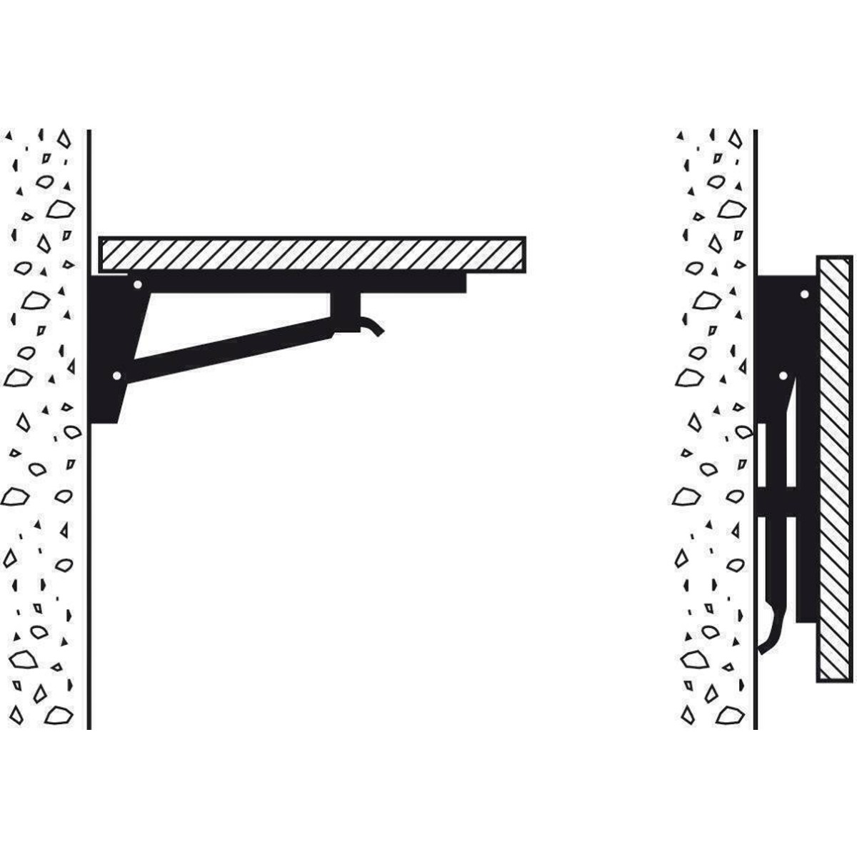 Folding Heavy Duty Bracket For Bench And Tables 75kg -Shelf Supports