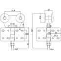 8652-001-u-40-steel-nylon-middle-hinge-trolley-for-curved-folding-systems-50-150kg