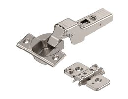 9887-001-blum-clip-top-half-overlay-110-degree-unsprung-cabinet-hinge-70t3650-tip-on-with-mounting-plate