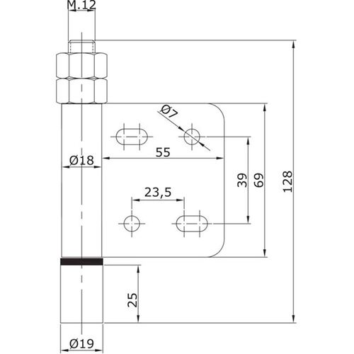 8649-001-u-19-bottom-end-guide-for-curved-folding-accordion-systems