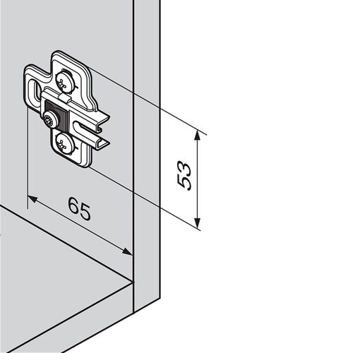 10703-001-blum-clip-top-full-overlay-95-degree-sprung-refrigerator-door-hinge-91k9550-and-1946100e-mounting-plate